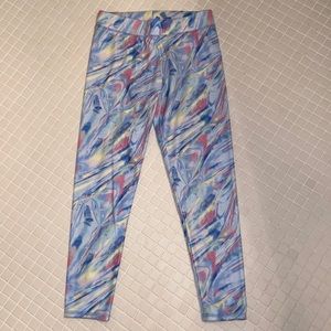 Size 10-12 leggings, marbled medium weight